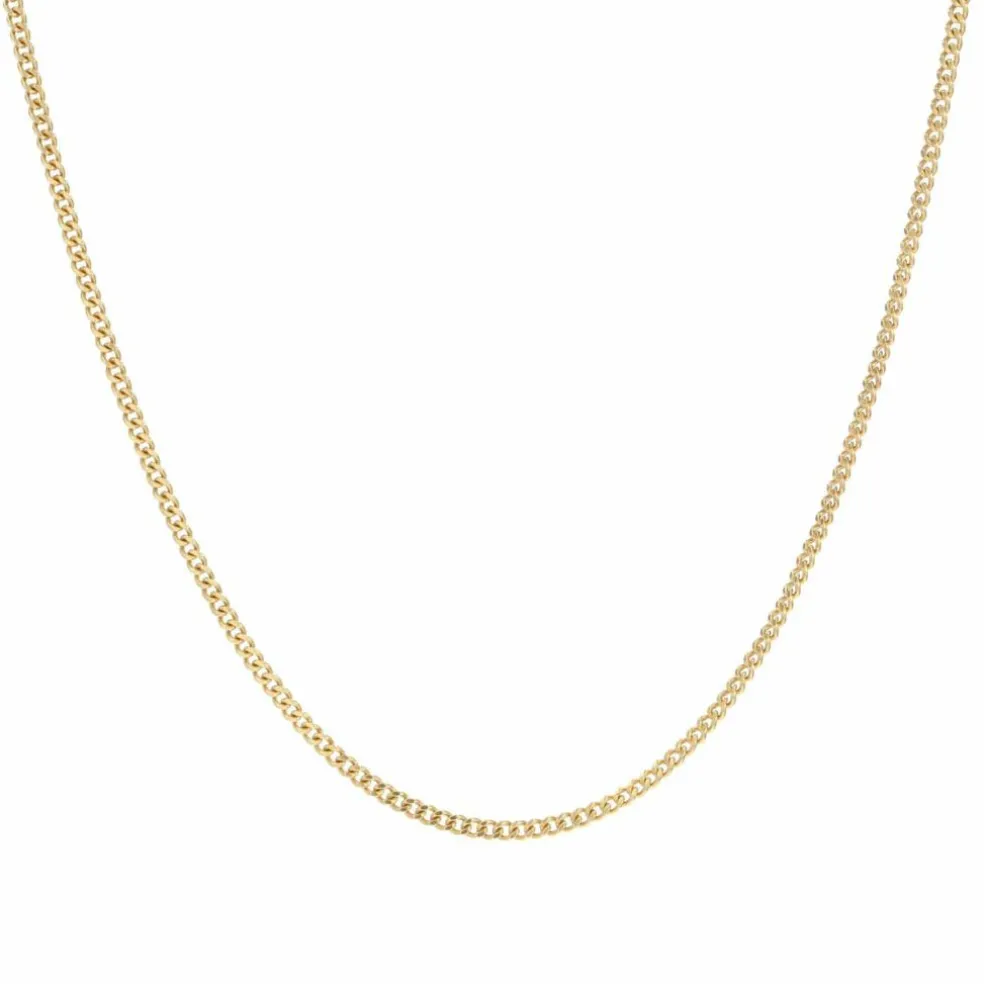 Chaine maille gourmette limée or jaune