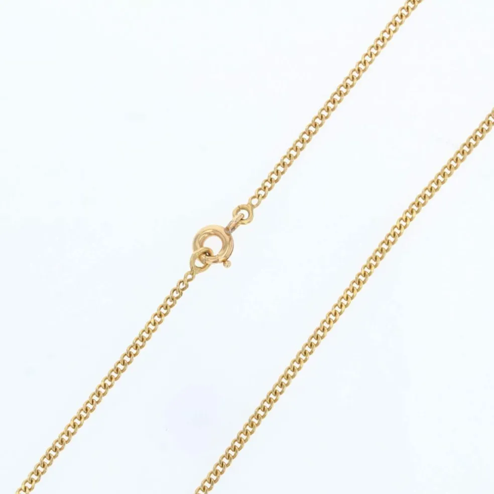 Chaine maille gourmette limée or jaune