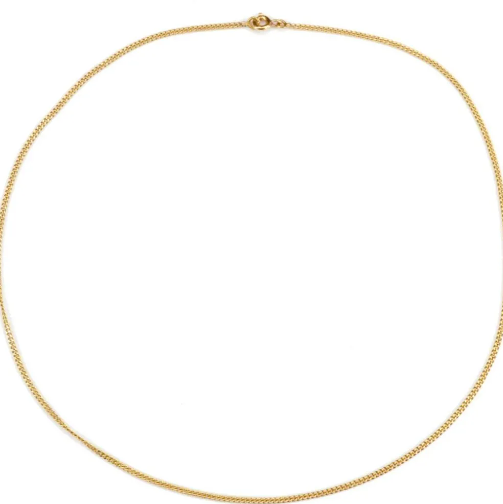 Chaine maille gourmette limée or jaune