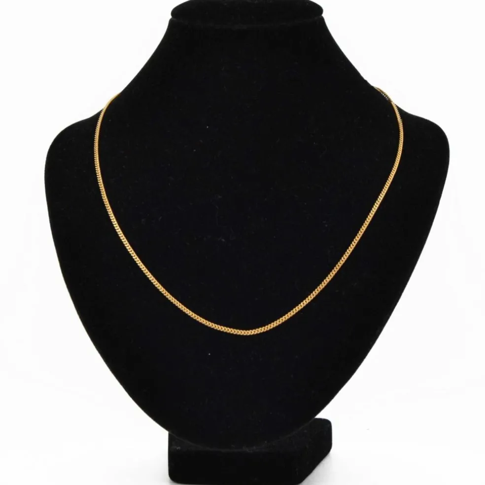 Chaine maille gourmette limée or jaune
