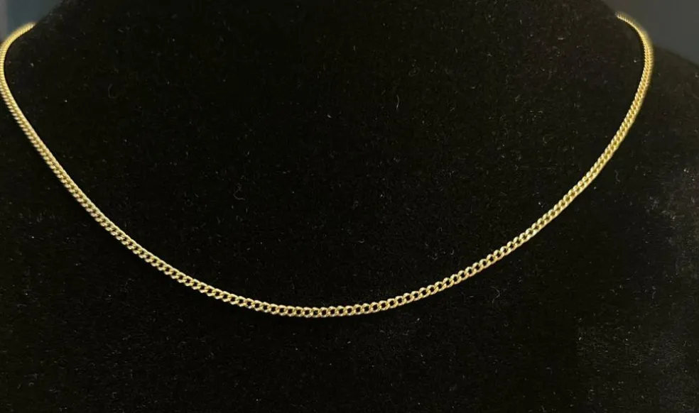 Chaine maille gourmette or jaune
