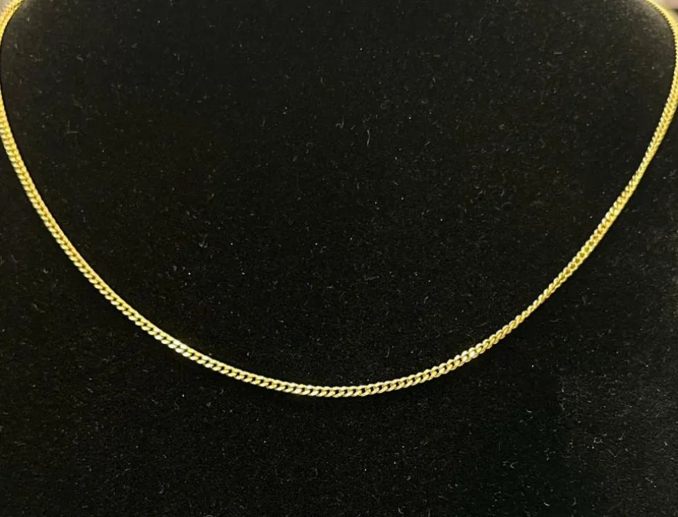 Chaine maille gourmette or jaune