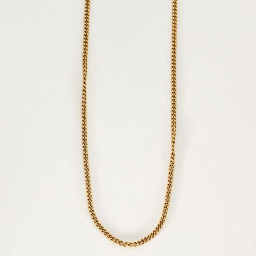 Chaine maille gourmette or jaune