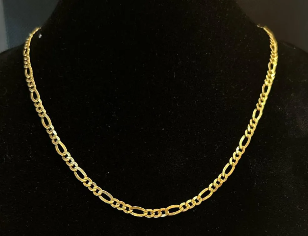Chaine maille gourmette or jaune