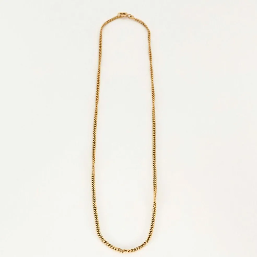 Chaine maille gourmette or jaune