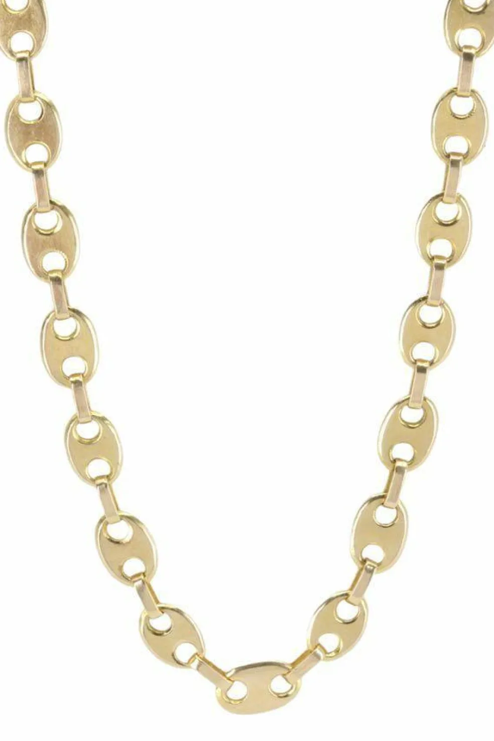 CHAINE MAILLE GRAIN DE CAFÉ PLATE