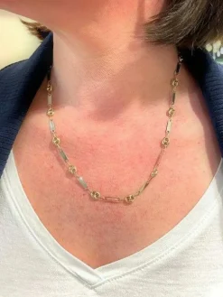 CHAINE MAILLE GRAIN DE CAFÉ ALTERNÉE 2 ORS