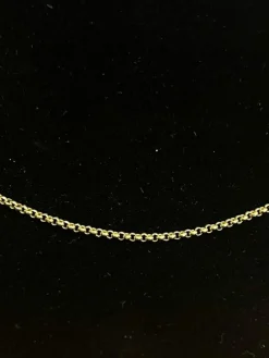 Chaine maille jaseron or jaune
