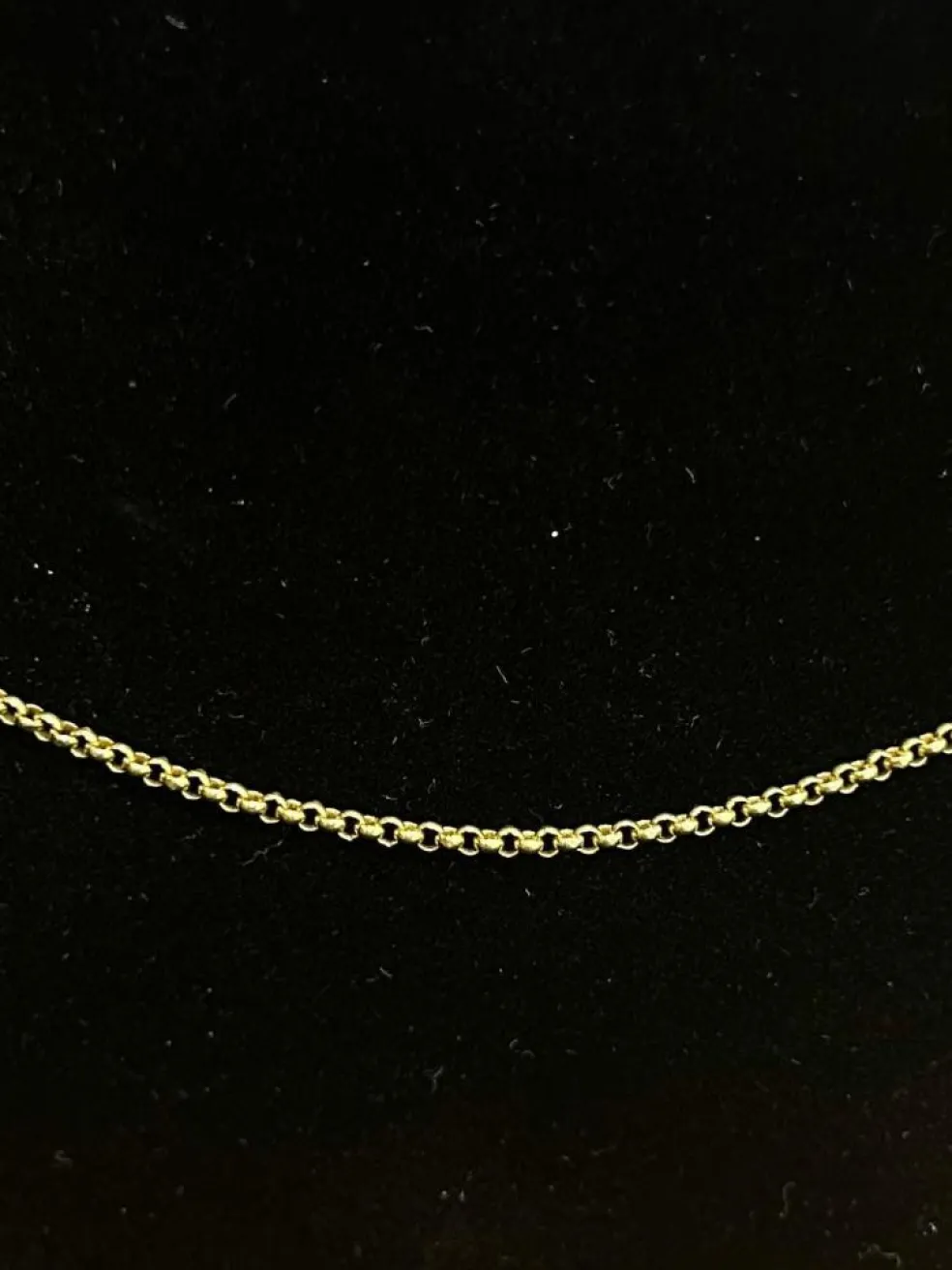 Chaine maille jaseron or jaune