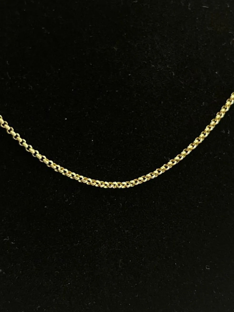Chaine maille jaseron or jaune