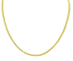 Chaine maille palmier or jaune
