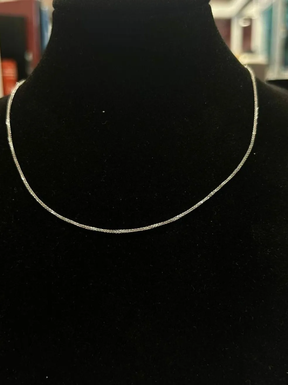 Chaine maille palmier or blanc