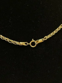 Chaine maille palmier or jaune