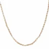 Chaine maille pliée or rose