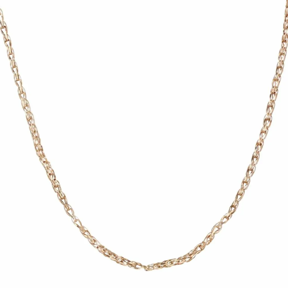 Chaine maille pliée or rose