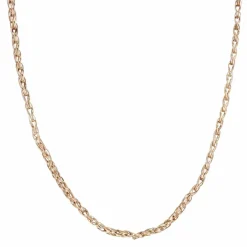 Chaine maille pliée or rose