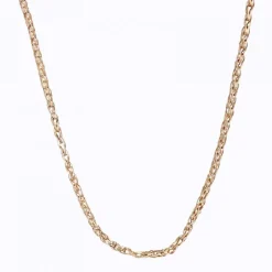 Chaine maille pliée or rose