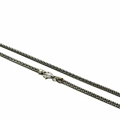Chaine maille pop corn en or gris