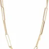 chaine maille rectangle or jaune