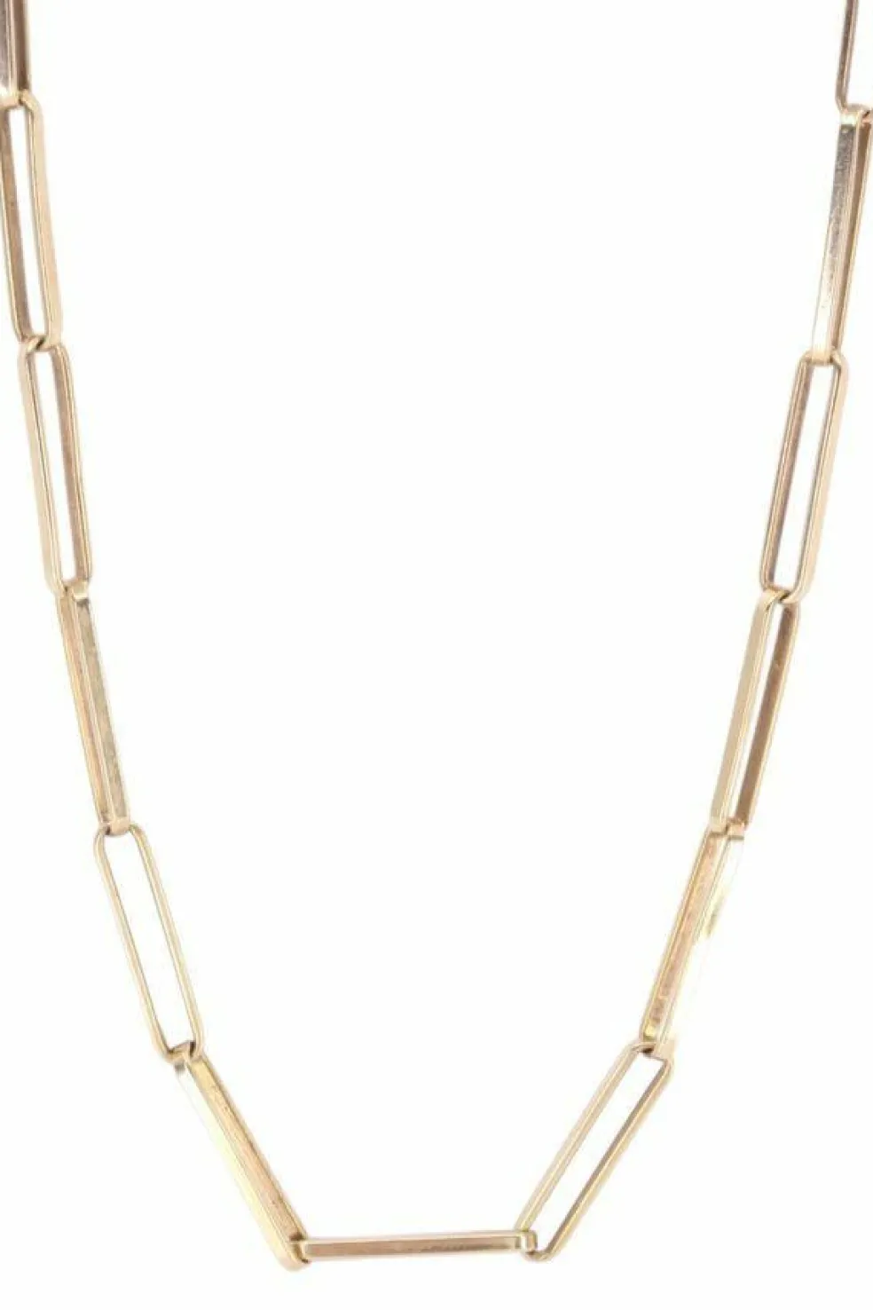 chaine maille rectangle or jaune