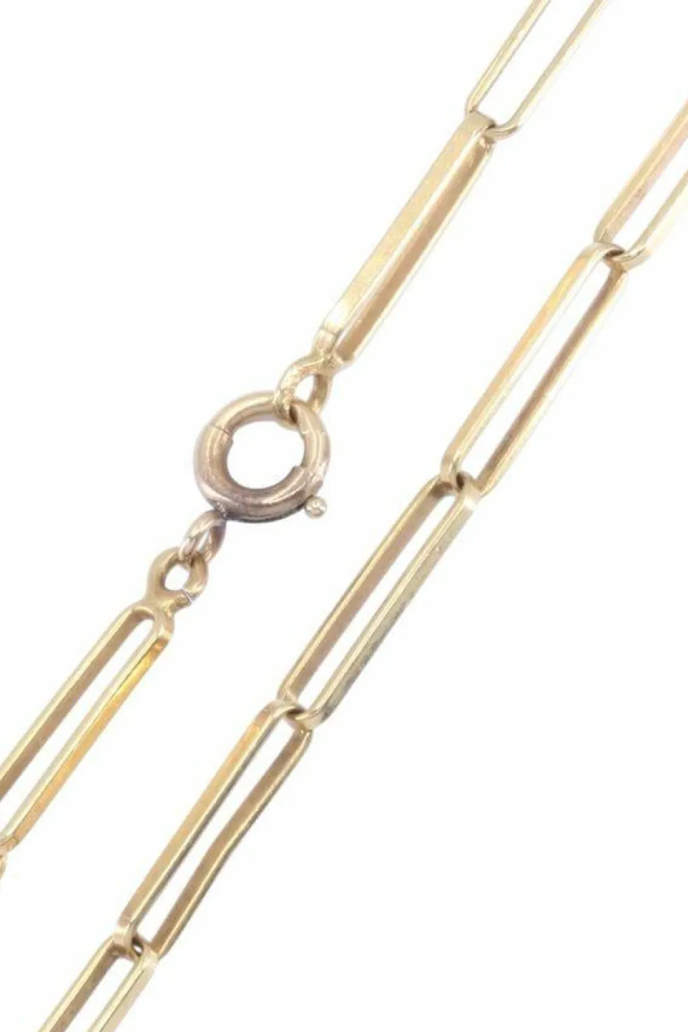chaine maille rectangle or jaune