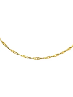 Chaine maille singapour or jaune