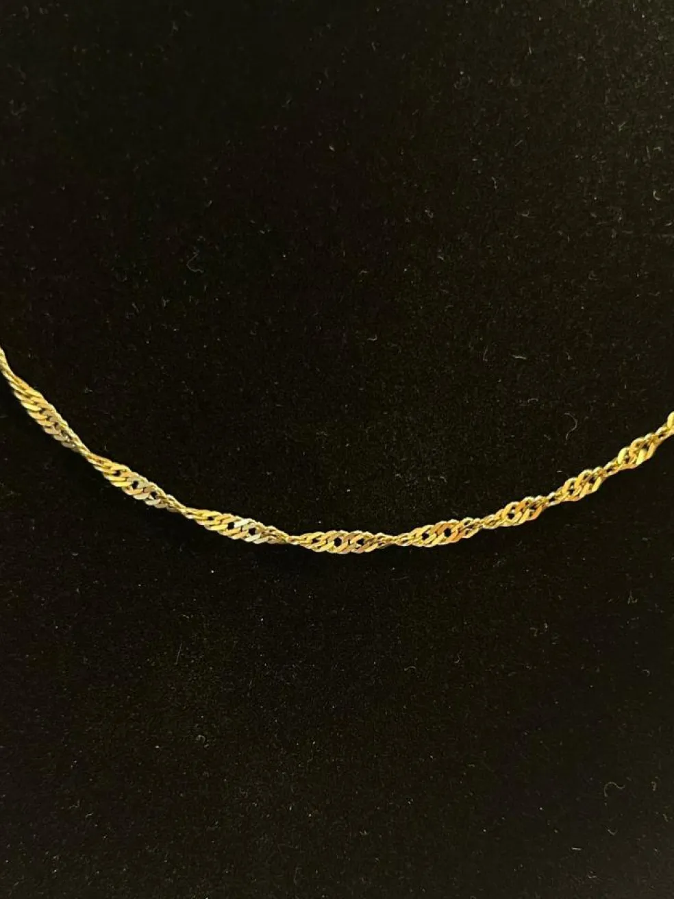 Chaine maille singapour or jaune