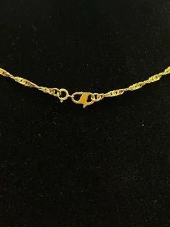 Chaine maille singapour or jaune