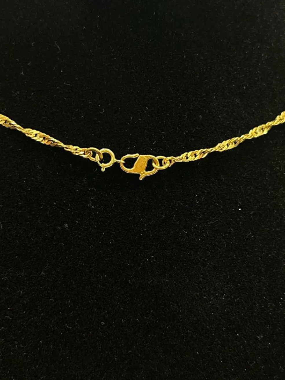 Chaine maille singapour or jaune