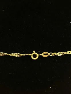 Chaine maille singapour or jaune