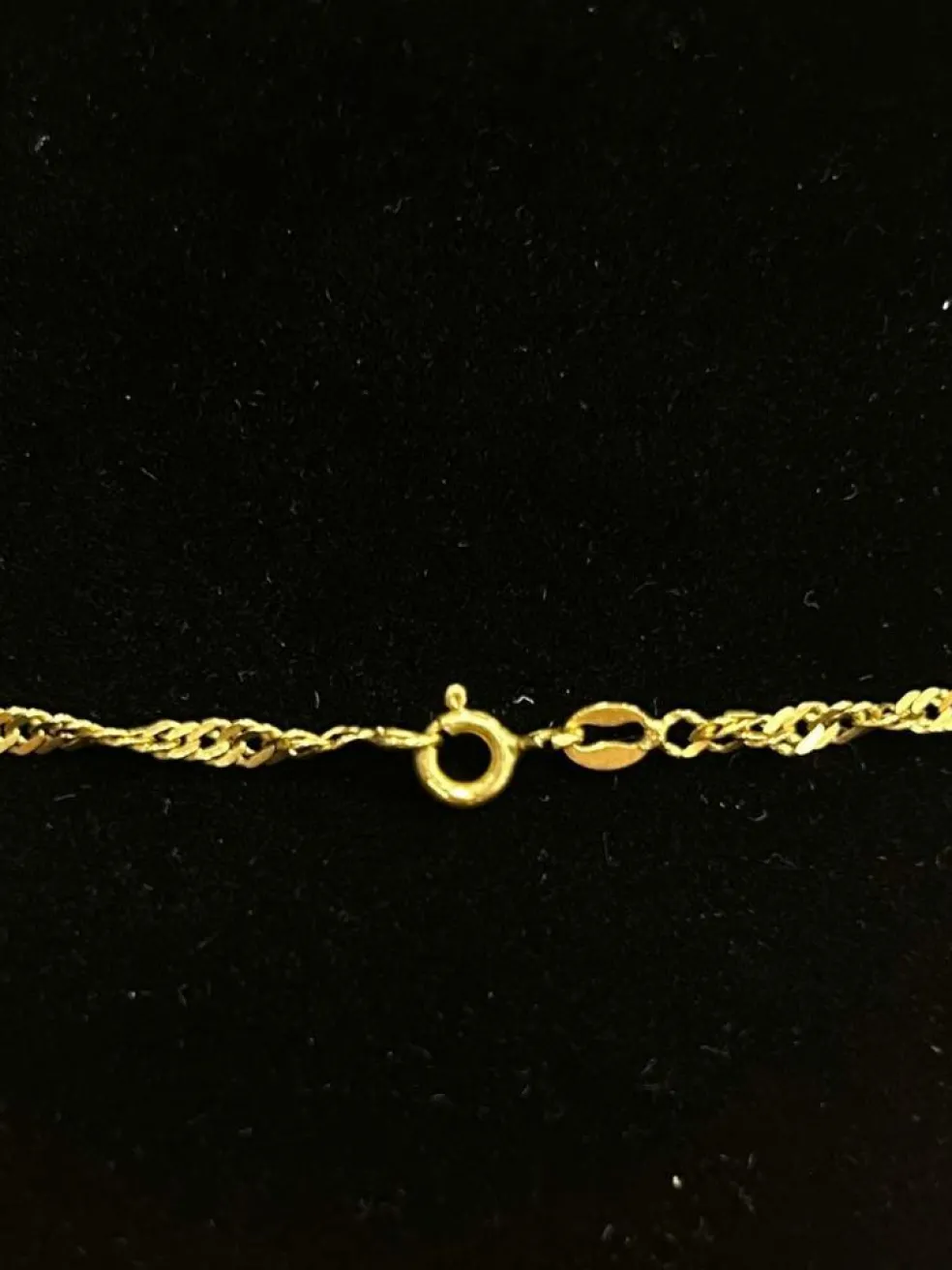 Chaine maille singapour or jaune