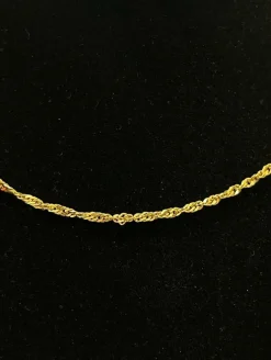 Chaine maille singapour or jaune