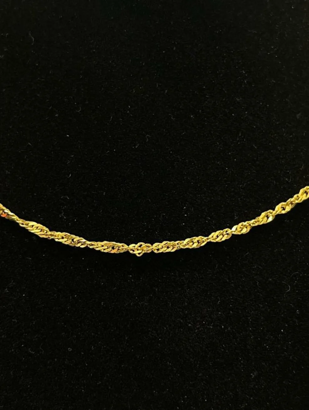 Chaine maille singapour or jaune