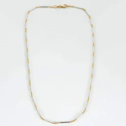 Chaine or jaune et or blanc en or