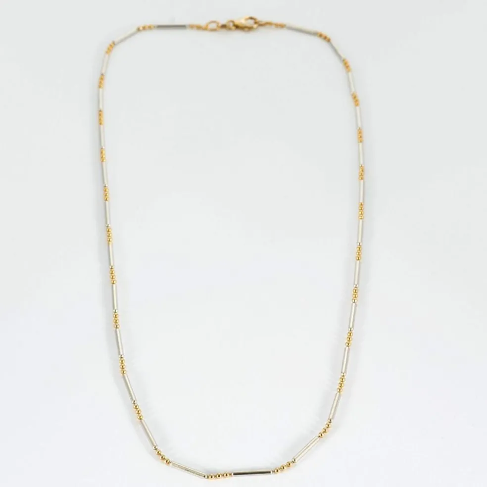 Chaine or jaune et or blanc en or