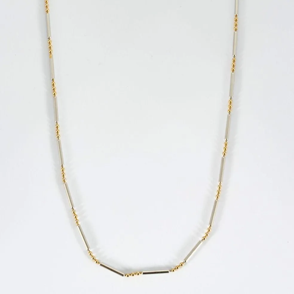 Chaine or jaune et or blanc en or