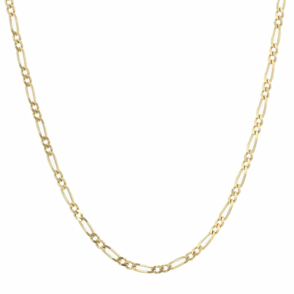 Chaine or jaune gourmette maille ovale
