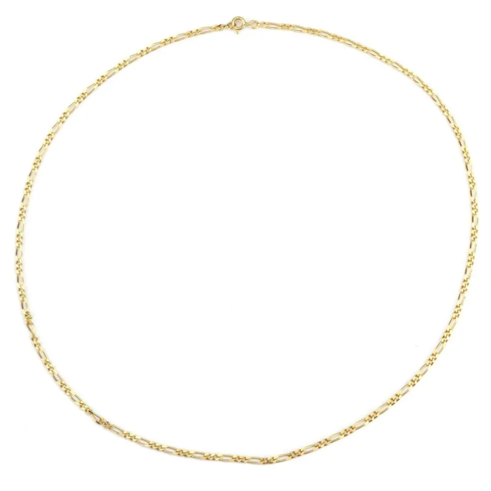 Chaine or jaune gourmette maille ovale