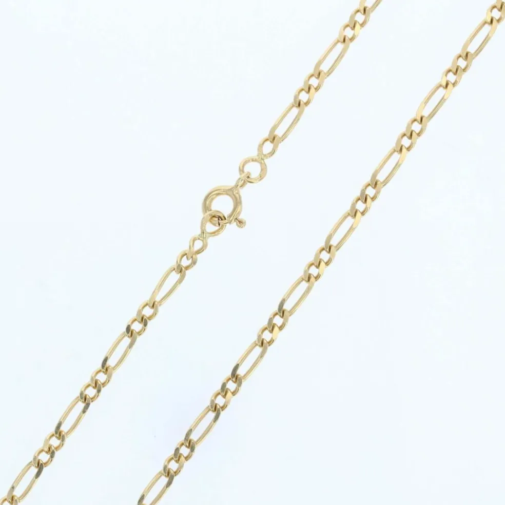 Chaine or jaune gourmette maille ovale