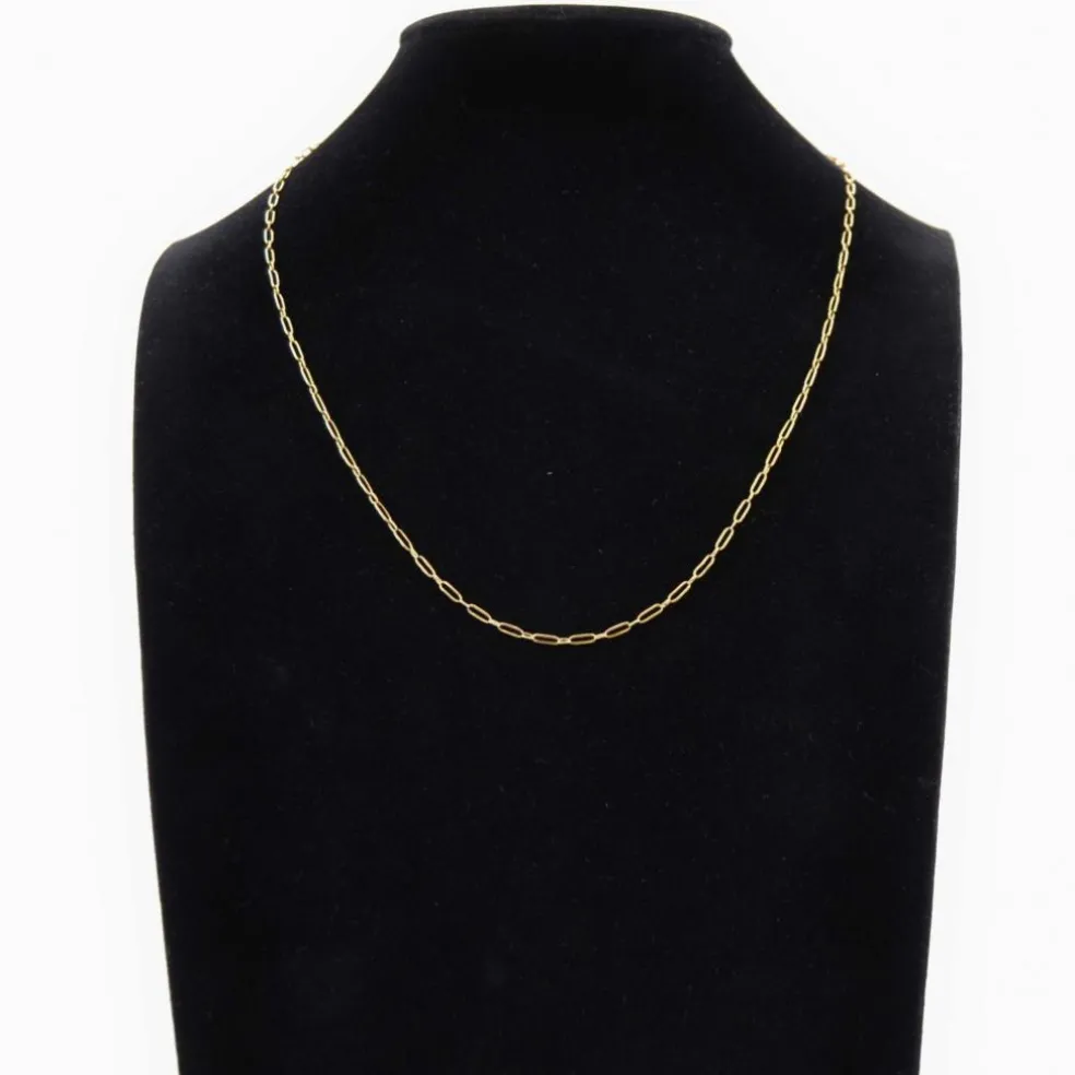 Chaine or jaune maille agrafe