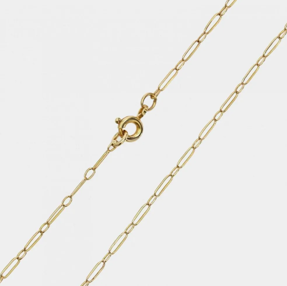 Chaine or jaune maille agrafe