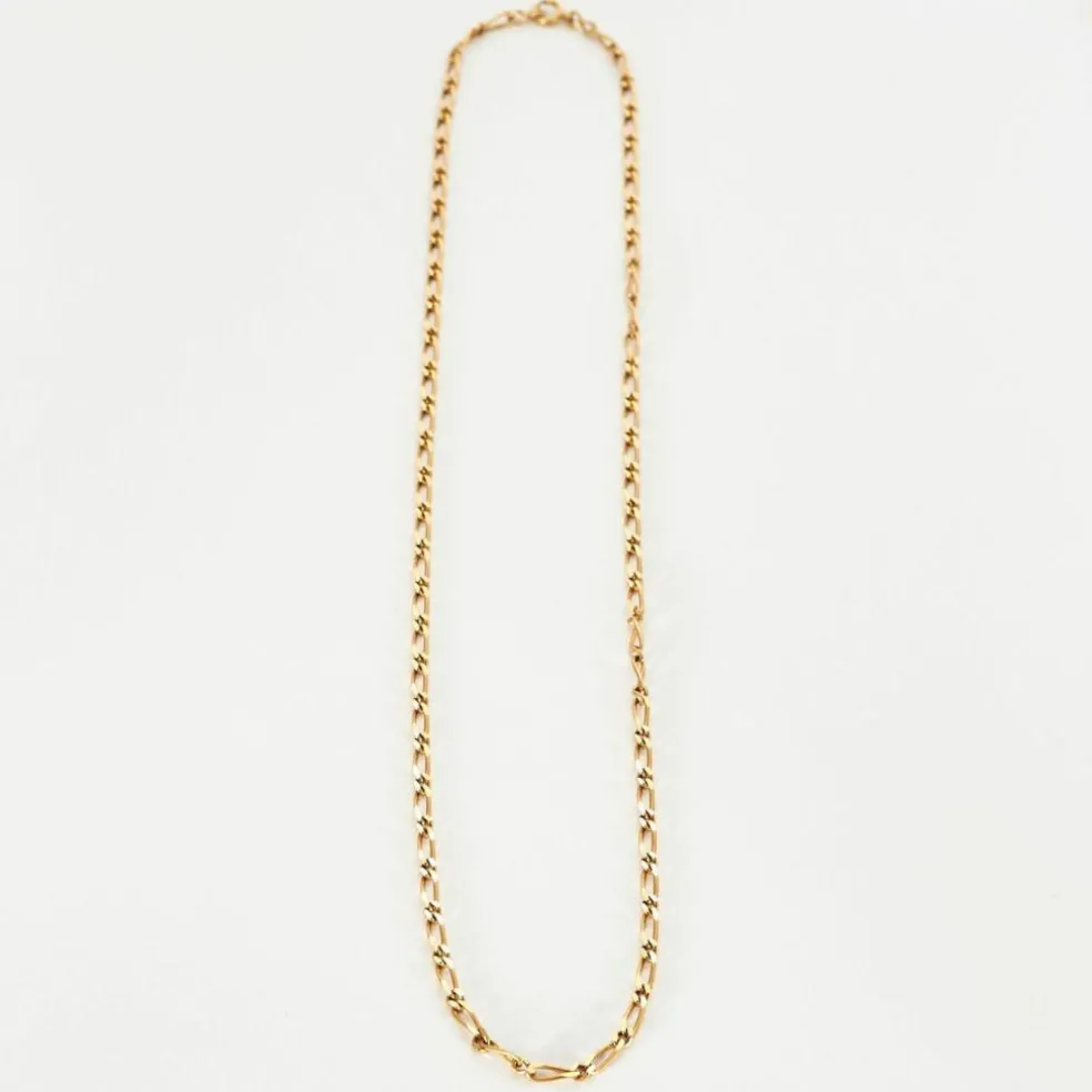 Chaine or jaune maille alternée