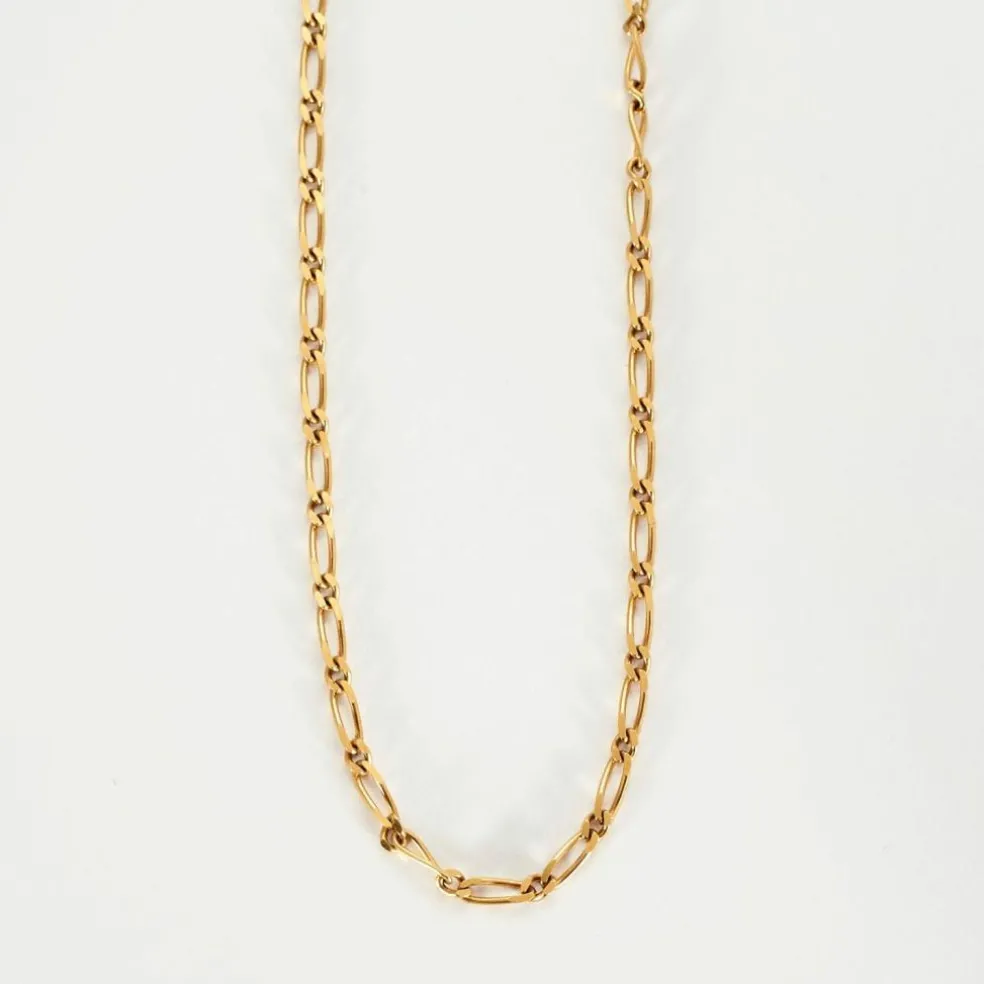 Chaine or jaune maille alternée