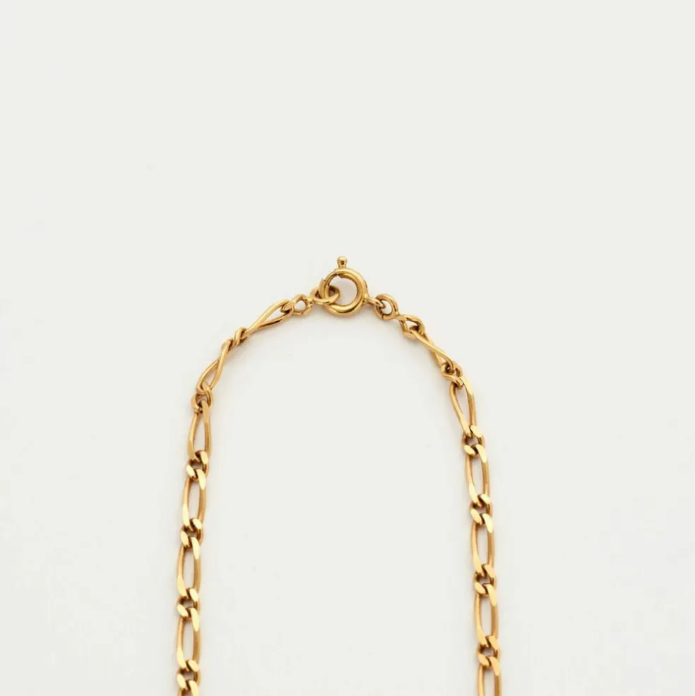 Chaine or jaune maille alternée