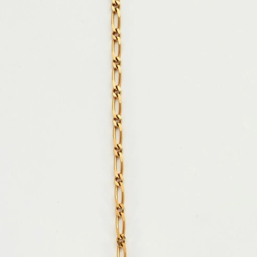 Chaine or jaune maille alternée