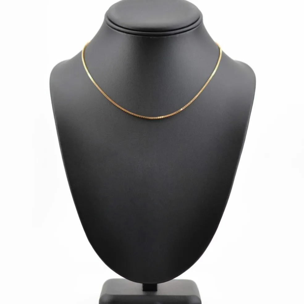 Chaine or jaune maille cube