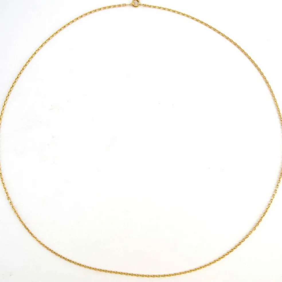 Chaine or jaune maille forçat limée