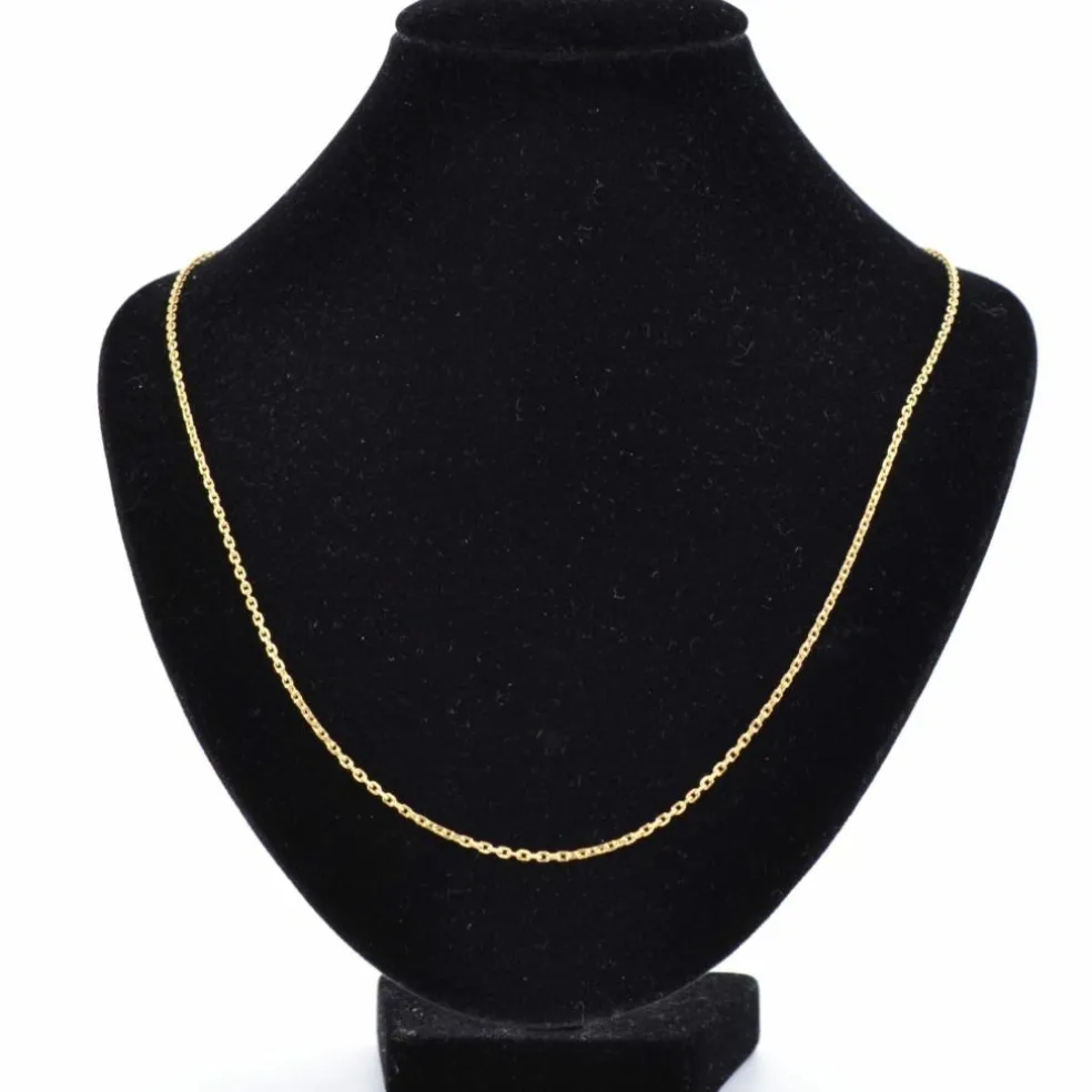 Chaine or jaune maille forçat limée