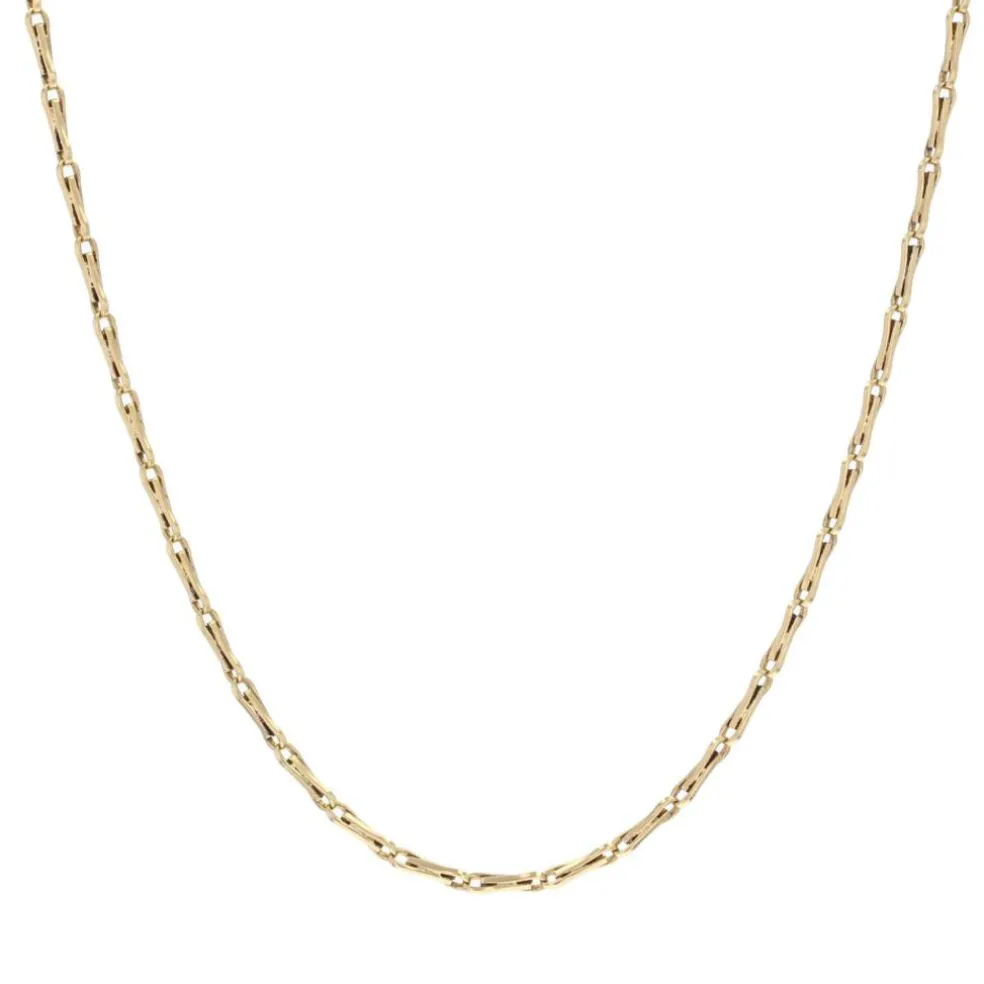 Chaine or jaune maille grain d'avoine