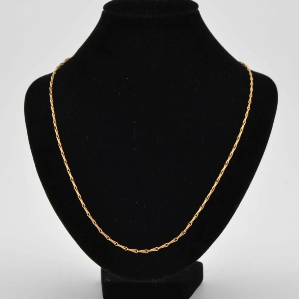 Chaine or jaune maille grain d'avoine